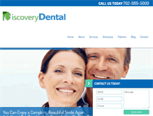 Tablet Screenshot of discoverydentalnv.com